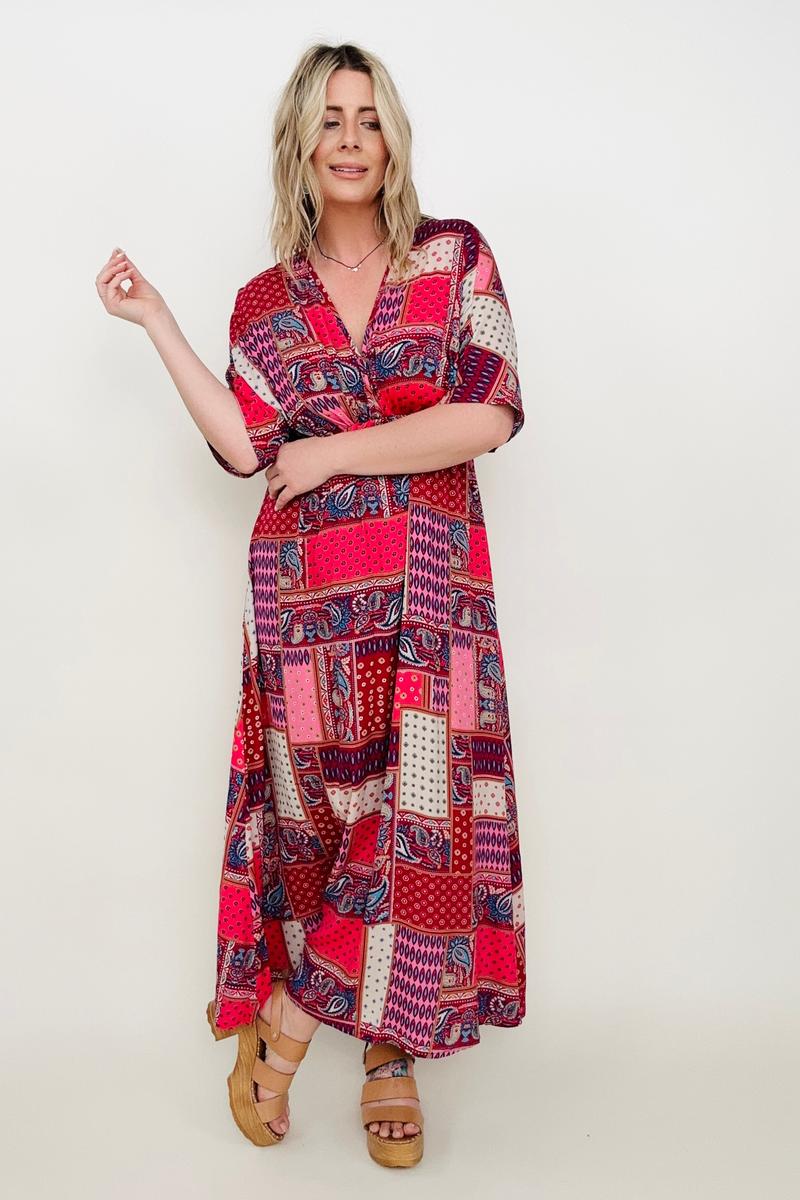 Paisley Patchwork Maxi Dress