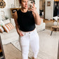 Best Friends Cropped Tank in Black