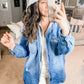 Jordan Hooded Denim Shacket