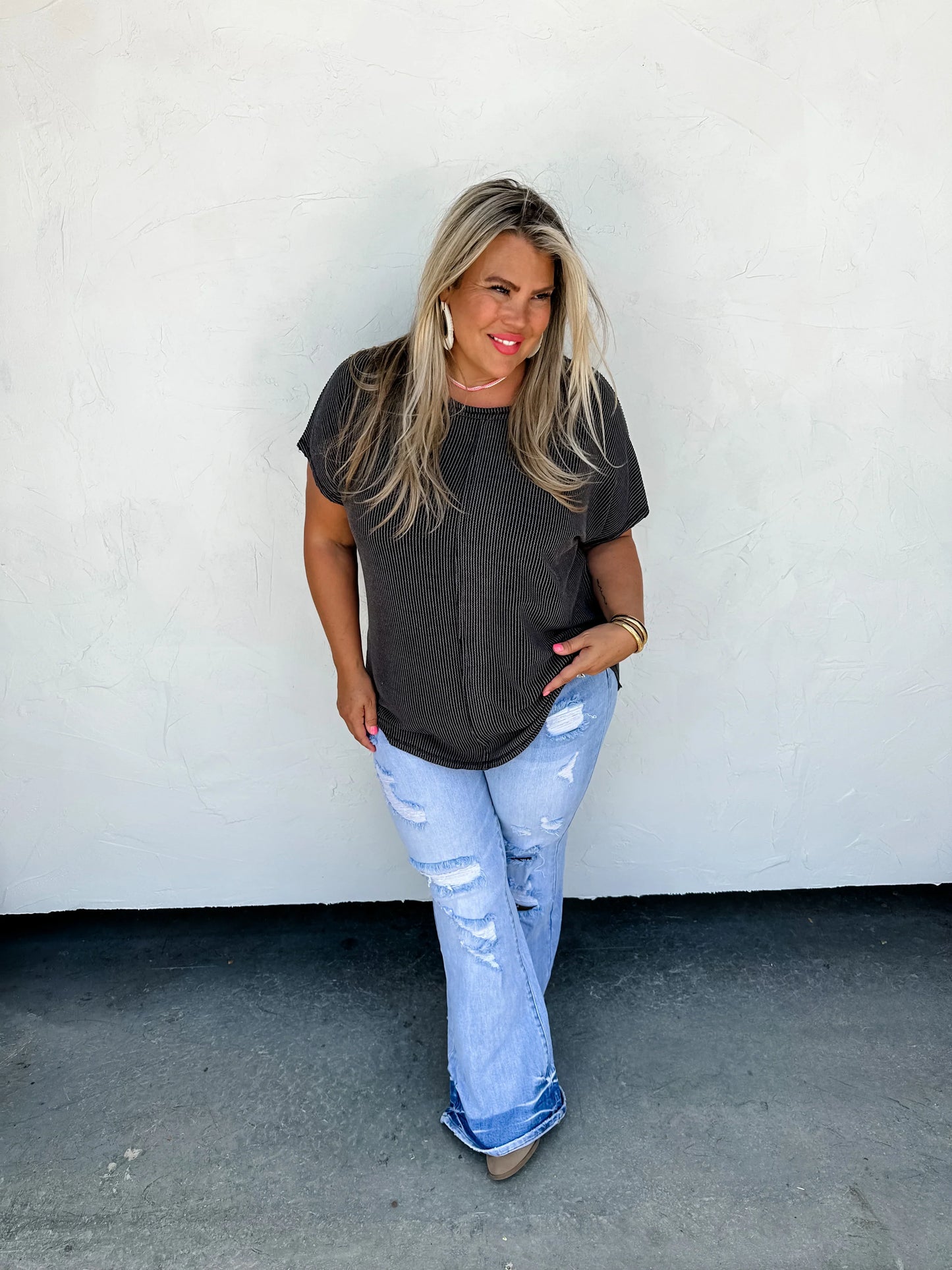 PREORDER: Sophia Ribbed Top in Four Colors