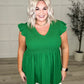 Talk About It Smocked V-Neck Top