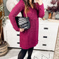 Only You Surplice Neck Sparkle Knit Dress In Magenta