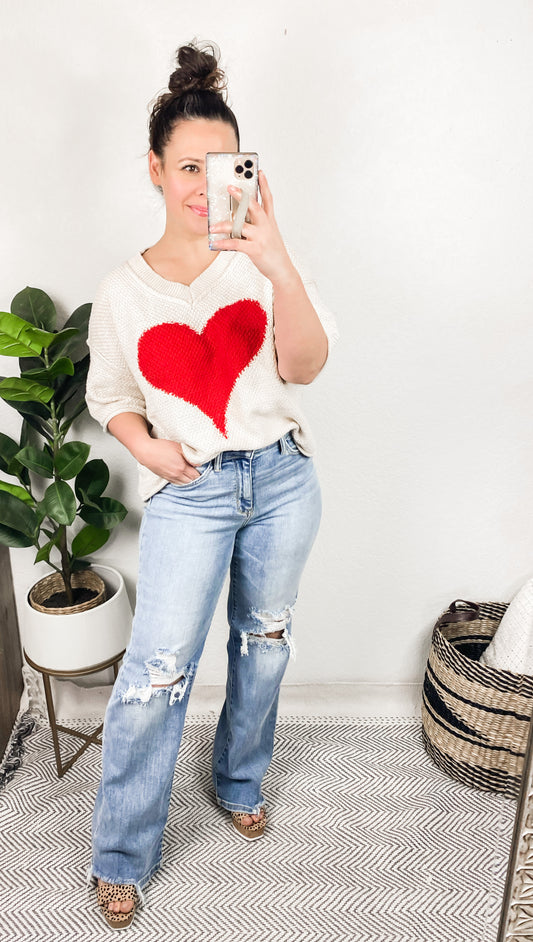 Hello Sweetheart Knit Top