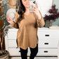 V-Neck High-Low Hem Top