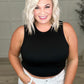 Best Friends Cropped Tank in Black