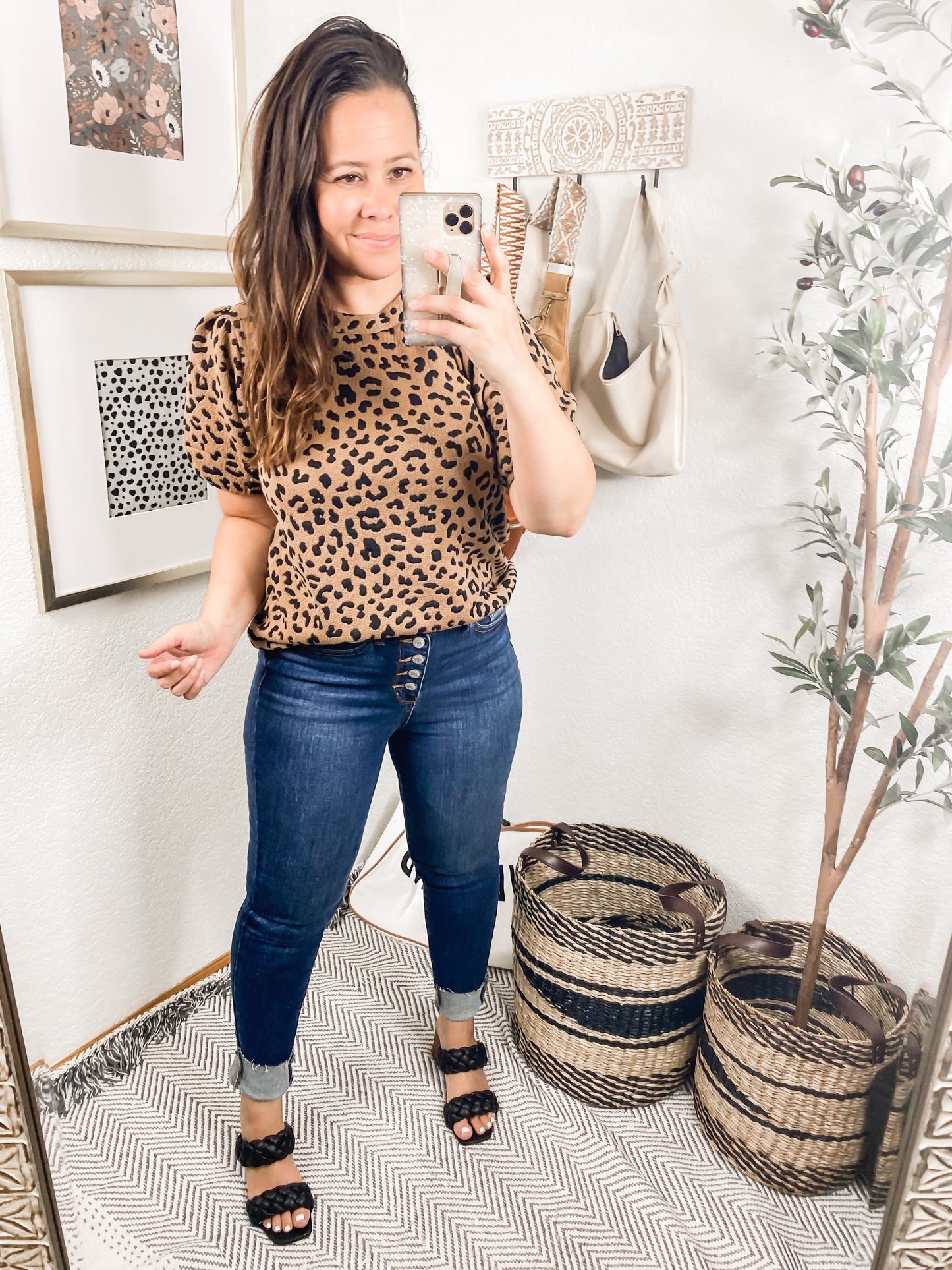 Spotted Animal Print Blouse