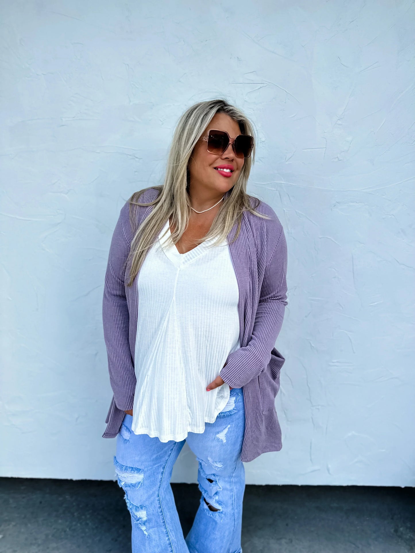 PREORDER: Reese Ribbed Cardigan in Seven Colors (Ships early/mid October)