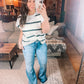 More or Less Striped Sleeveless Sweater