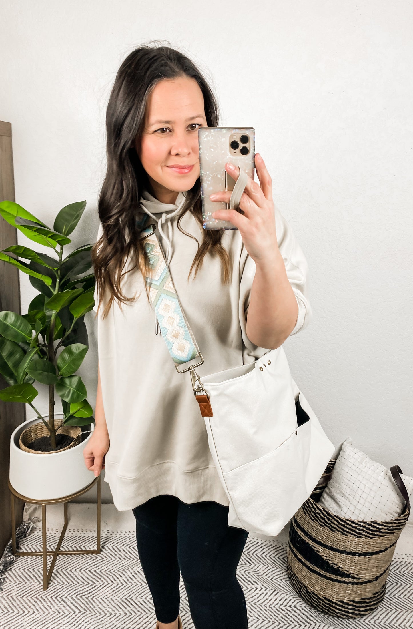 Bucket cross body bag