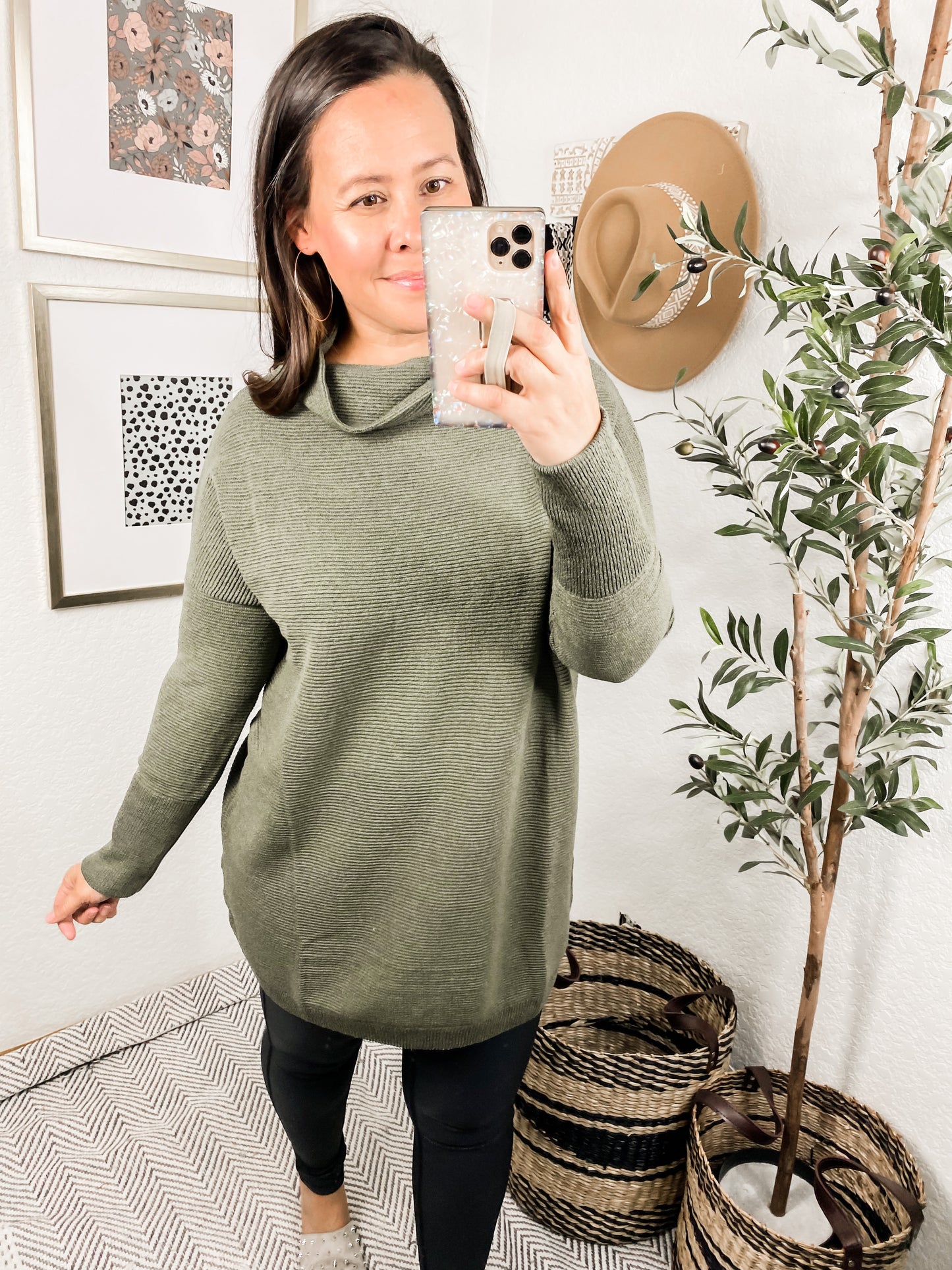 Slouchy Ribbed Tunic Sweater - Multiple Colors