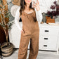 More Than Friends Corduroy Jumpsuit In Camel