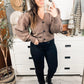 Long Sleeve Bubble Sweater Knit Cardigan
