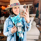 Side Trip Draped Kimono in Teal