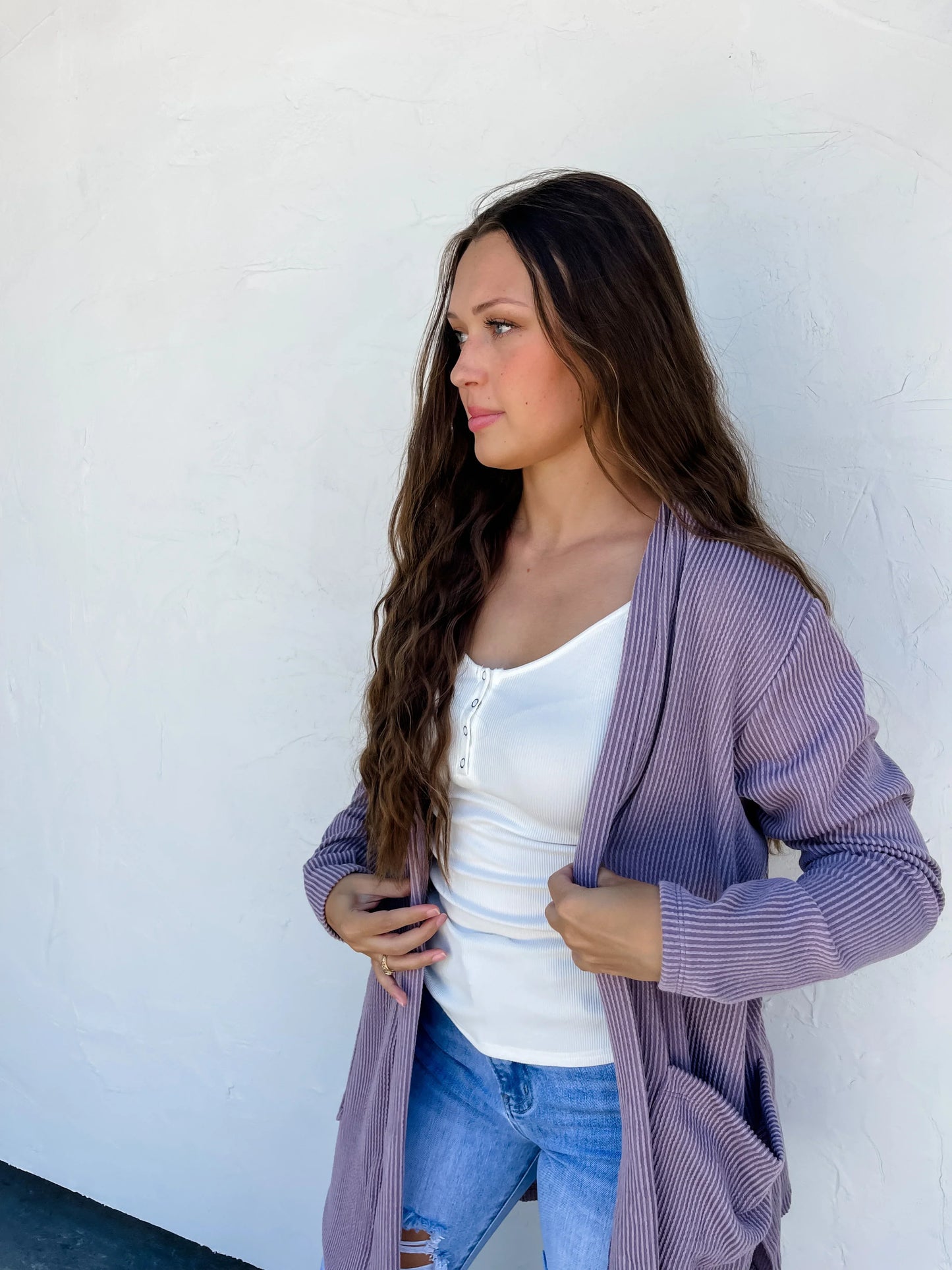PREORDER: Reese Ribbed Cardigan in Seven Colors (Ships early/mid October)