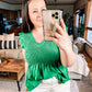 Talk About It Smocked V-Neck Top