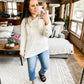 Capture the Day Side Button Hoodie in Oatmeal