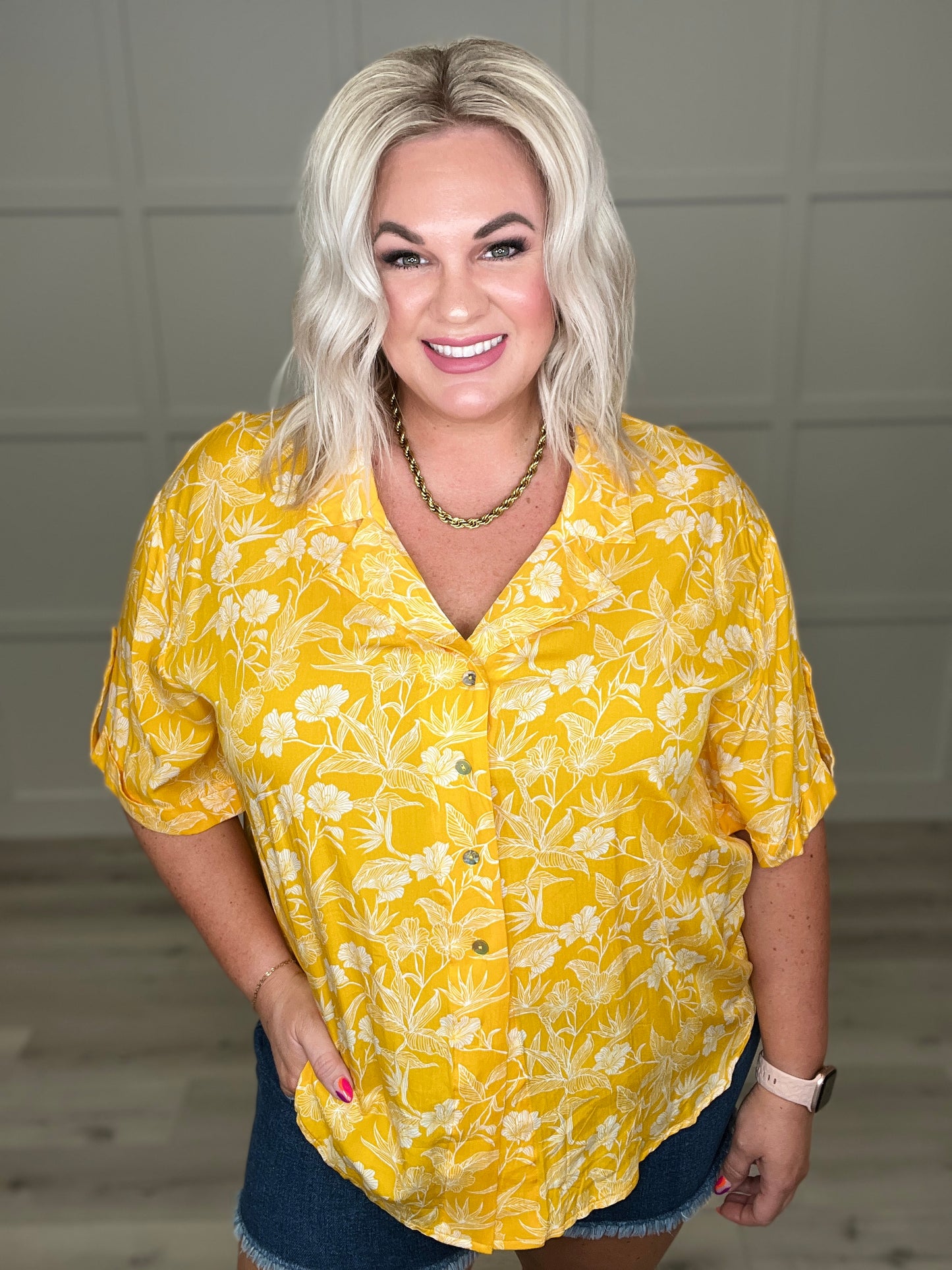 Clementine Floral Button Up Blouse