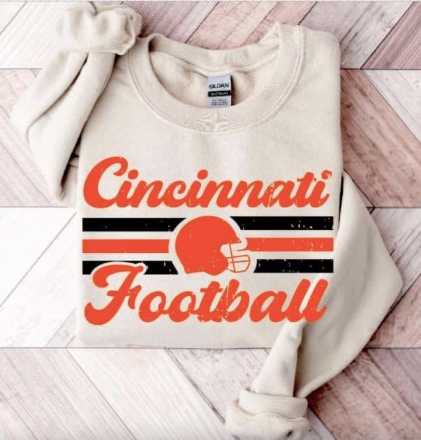 Retro Print Football Shirt/Sweatshirt
