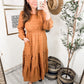 Great Things Long Sleeve Polka Dot Dress