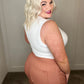 Imagine V Neck Bodysuit in White