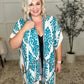Side Trip Draped Kimono in Teal