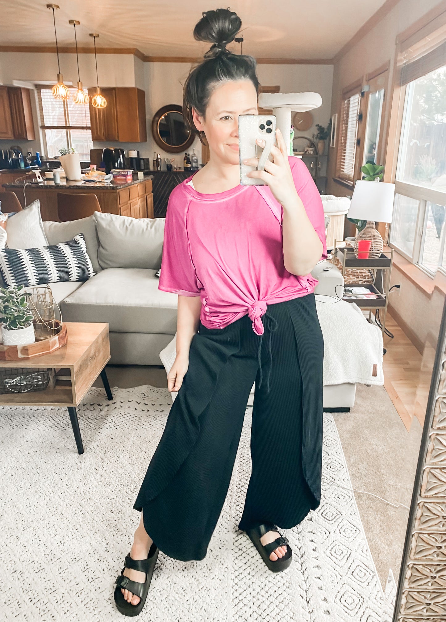 The Remix Oversized Mineral Washed T-Shirt in Magenta