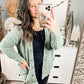 Popcorn Knit Cardigan In Magenta