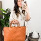 Woven brown bag