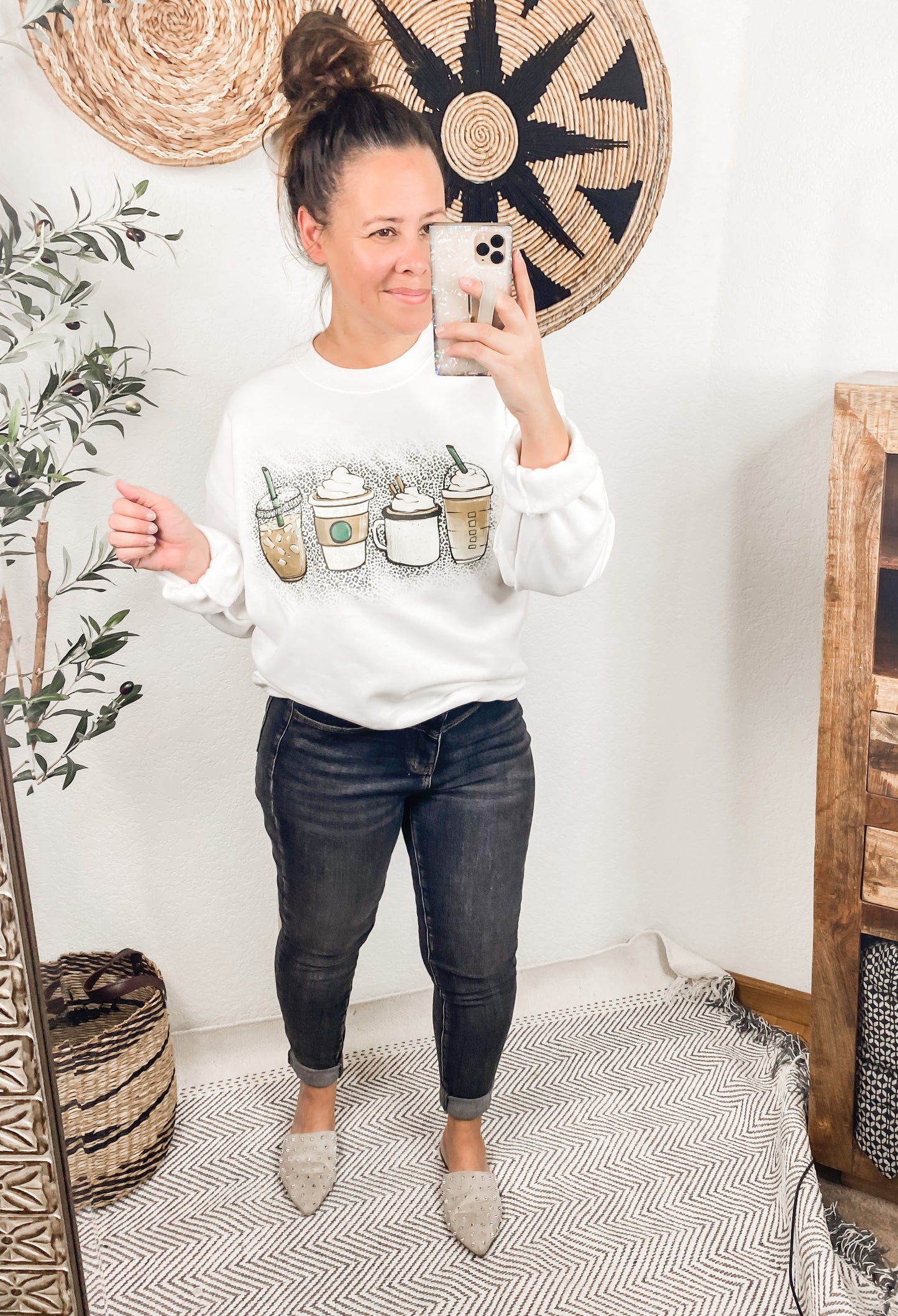 Cute Coffee Mugs Graphic Sweatshirt