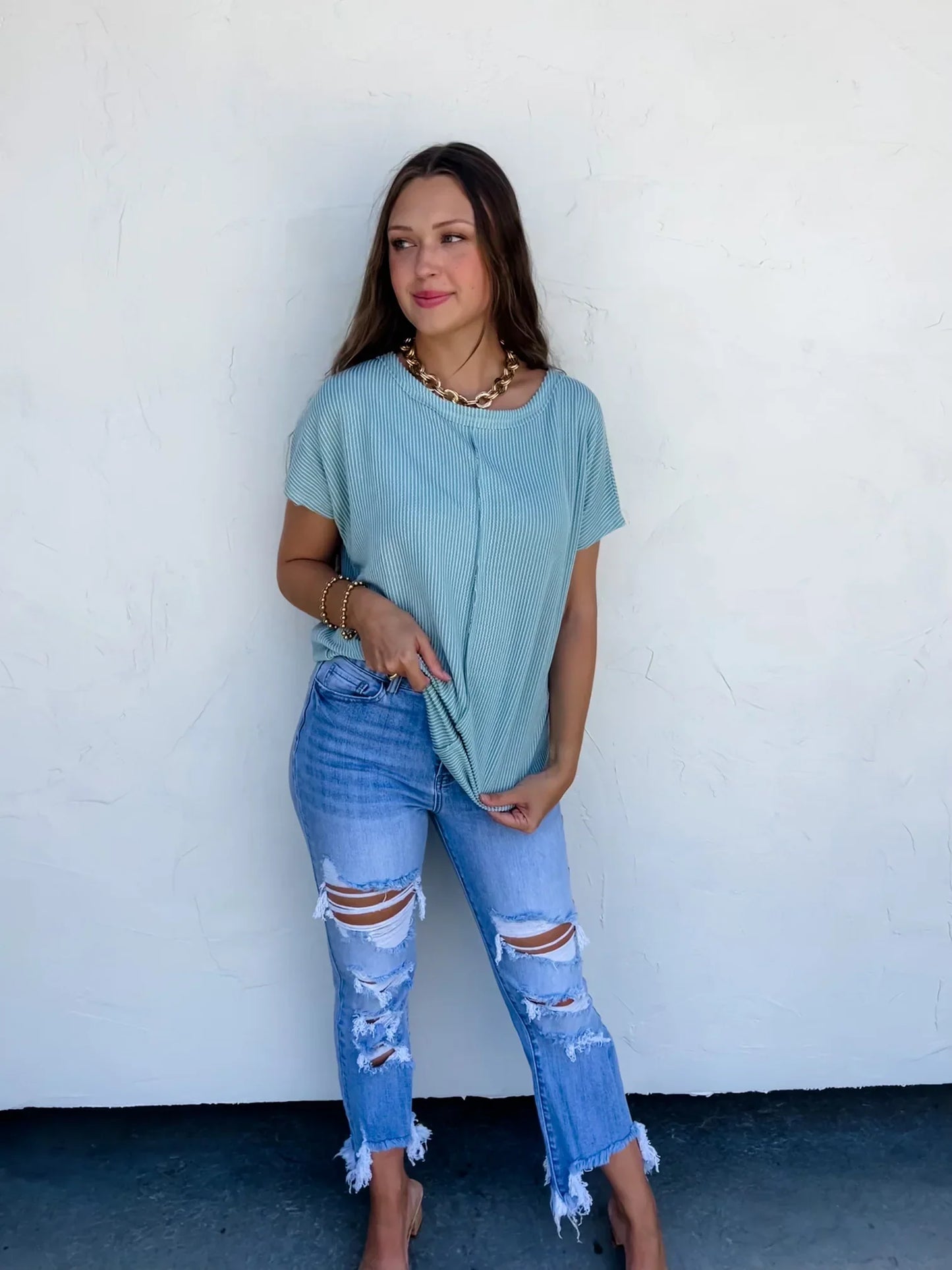 PREORDER: Sophia Ribbed Top in Four Colors