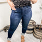 Judy Blue Maeve Mid-Rise Dark Wash Cuffed Skinny