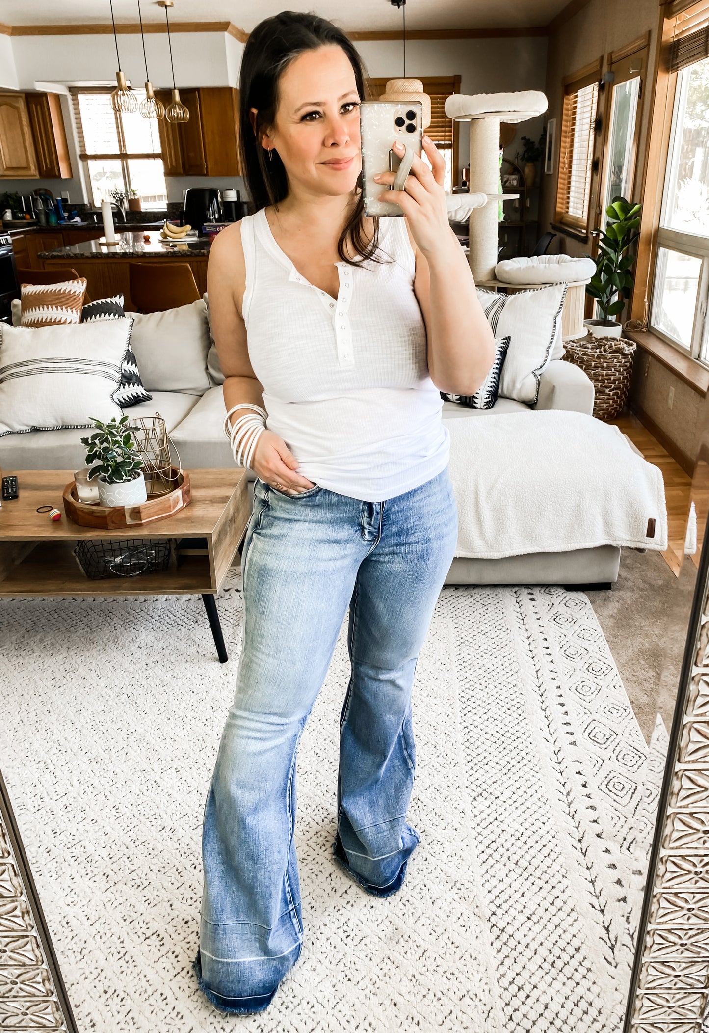 Door Buster Ribbed Button Snap Tank - Multiple Colors