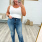 Judy Blue Crossover Straight Leg Dad Jeans