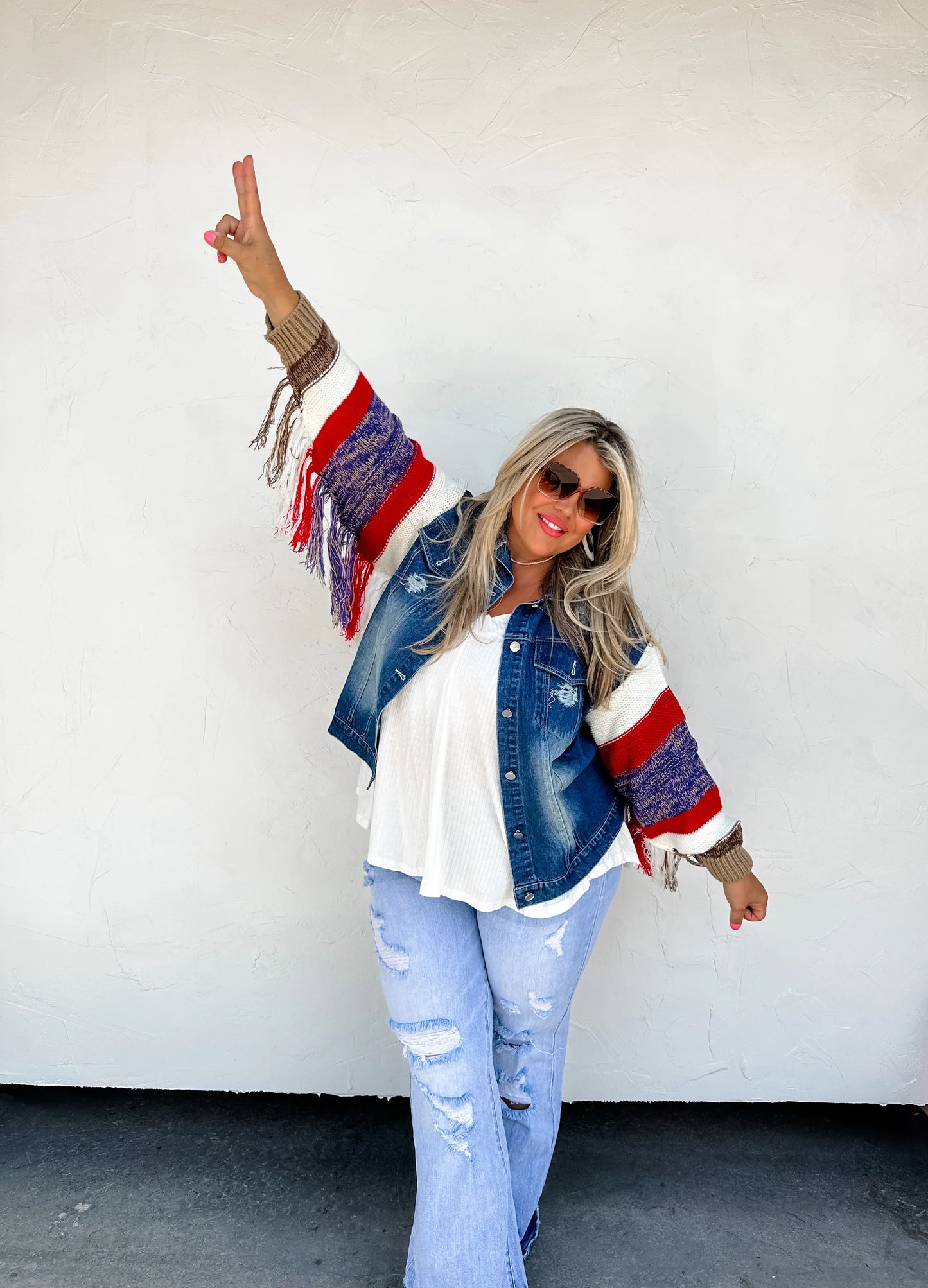PREORDER: All American Fringe Denim Jacket (Ships Mid Oct.)