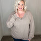 Caught a Vibe V-Neck Waffle Knit Top