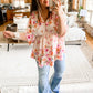 Bouquet a Day Floral Peplum Top