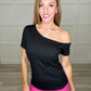 Surely Yours Asymmetrical Neckline Top