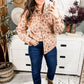 Sweet Caroline Floral & Corduroy Shacket