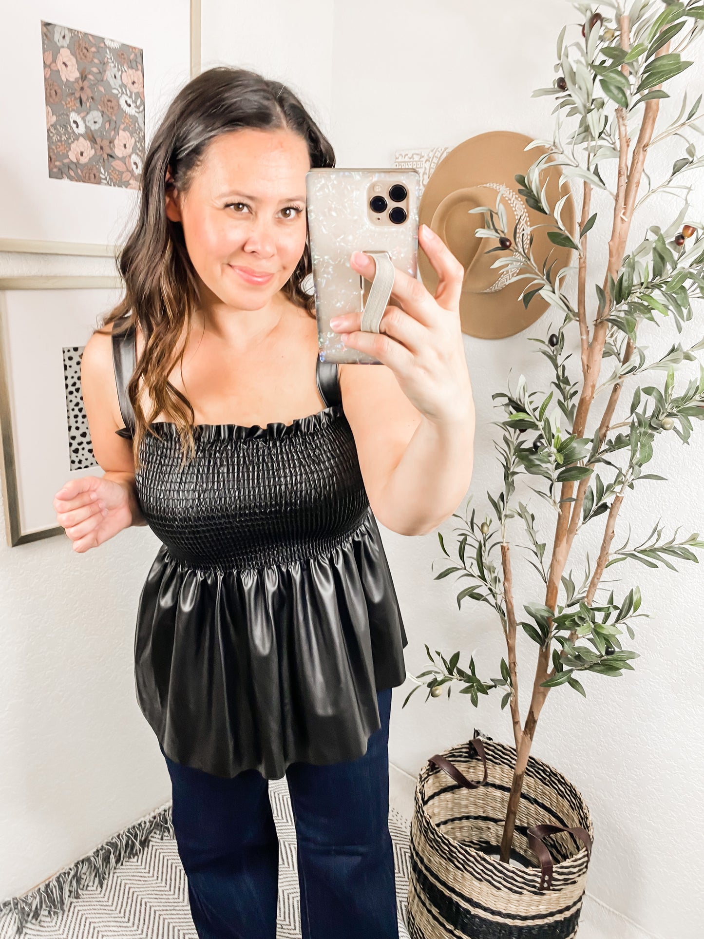 Make my Mark Faux Leather Tank