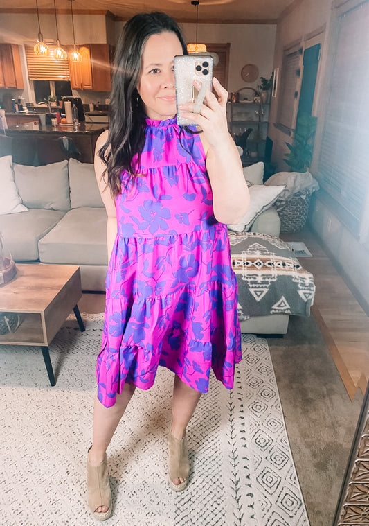Spark Joy Floral Tiered Dress