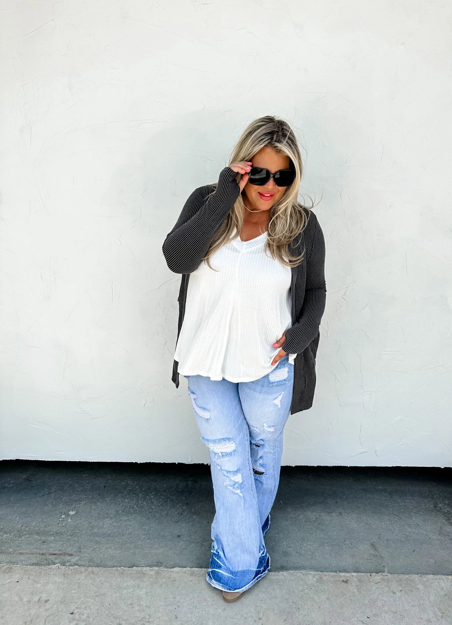 PREORDER: Reese Ribbed Cardigan in Seven Colors (Ships early/mid October)