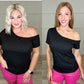 Surely Yours Asymmetrical Neckline Top