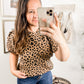 Spotted Animal Print Blouse