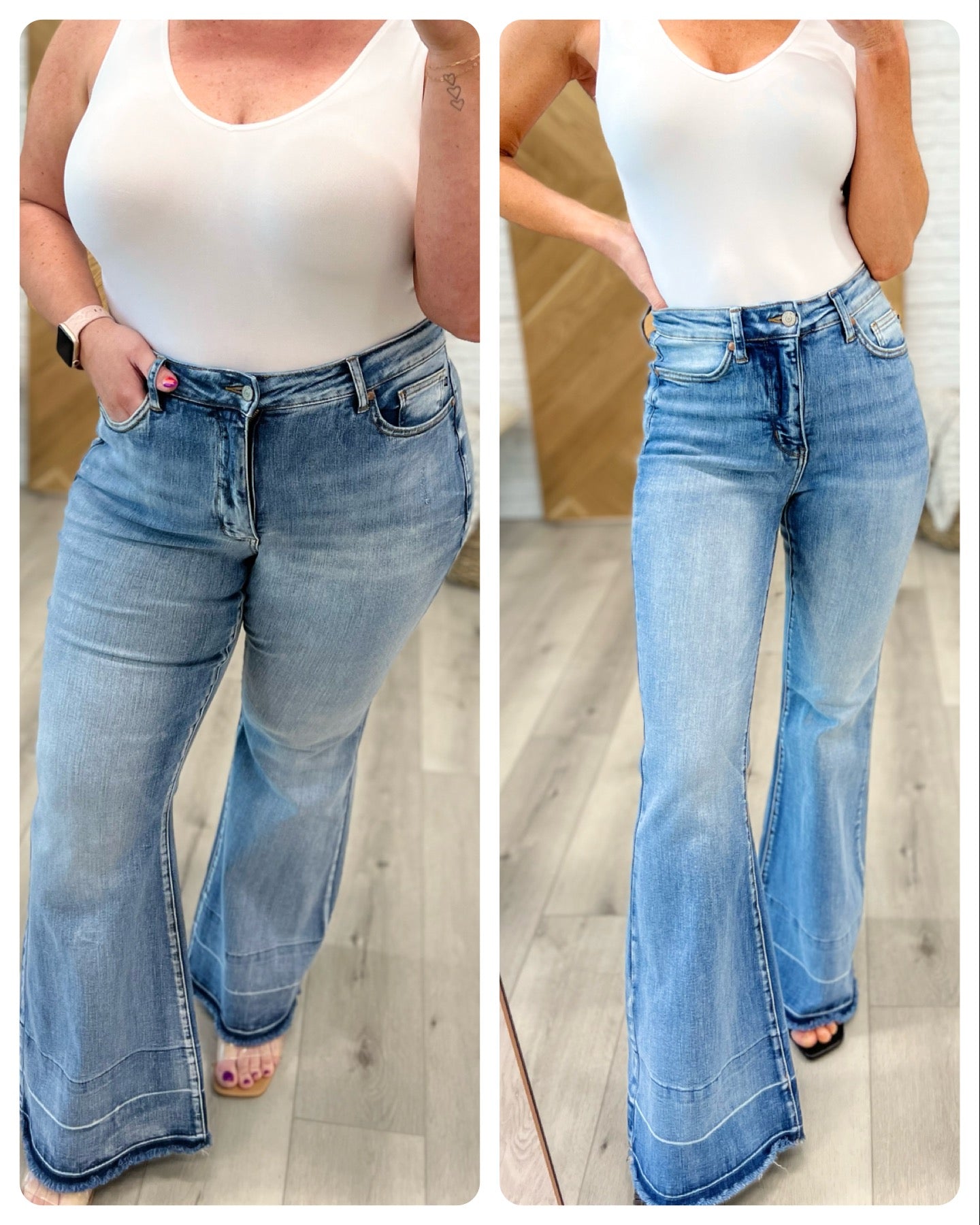 RESTOCK - Judy Blue Tummy Control Release Hem Flares