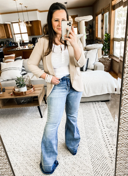 RESTOCK - Judy Blue Tummy Control Release Hem Flares