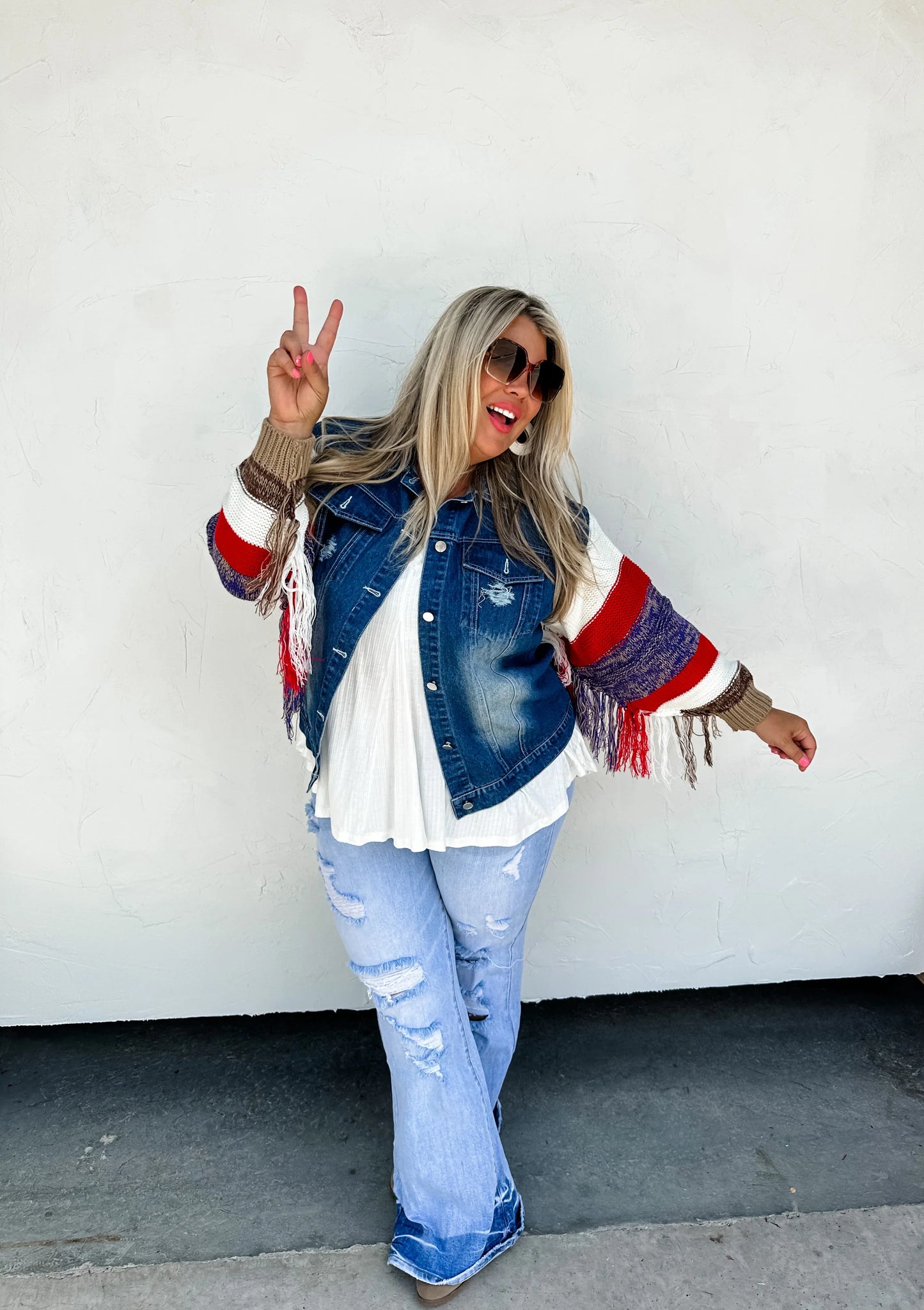 PREORDER: All American Fringe Denim Jacket (Ships Mid Oct.)