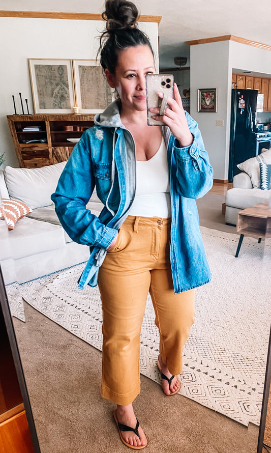 Judy Blue Garment Dyed Straight Leg Cropped Jeans