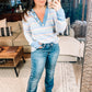 Untroubled Striped Long Sleeve Top