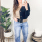 Zenana Raw Hem Wide Leg Cropped Jeans