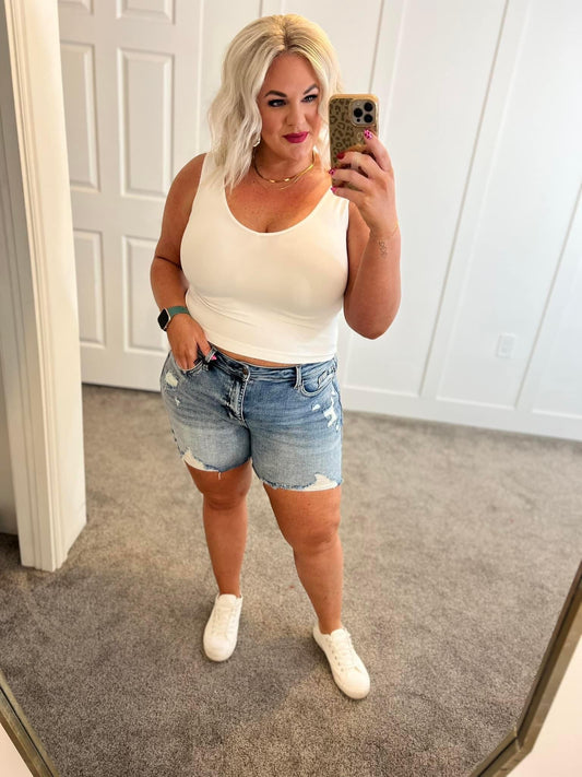 Judy Blue Hi-Rise Destroyed Shorts